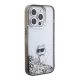 Karl Lagerfeld iPhone 15 Pro Max vāciņš Liquid Glitter Choupette, caurspīdīgs
