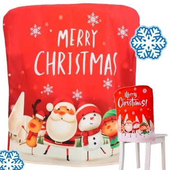Новогодний чехол на спинку стула Merry Christmas, 58x48 см