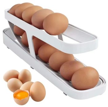 Органайзер для яиц, ящик для хранения яиц, Белый | Egg Tray Organizer Box