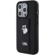 Karl Lagerfeld iPhone 15 Pro Max Case Gripstand Saffiano Choupette Pins, Black