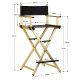 Activeshop Alu Folding Makeup Chair, Gold