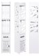 Tall Bathroom Storage Cabinet with Shelves 120cm, White