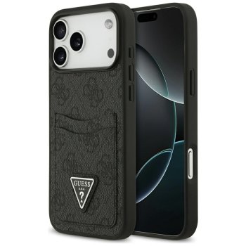 Guess 4G nauble Card Triangle vāciņš iPhone 17 Pro Max — melns | Phone Case Cover