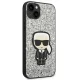 Чехол Karl Lagerfeld Glitter Flakes Ikonik для iPhone 14 Plus - Серебристый