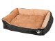 Plush pet bed with cushion, medium size, 60x50 cm, black
