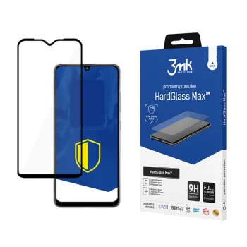 Rūdīts aizsargstikls 3mk HardGlass Max, Samsung Galaxy A32 4G, melns