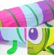 Children’s play tunnel caterpillar with bag, 180 cm, multicolor