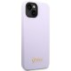 Guess iPhone 14 vāciņš Silicone Vintage Gold Logo, violets