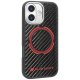 Audi RSQ Carbon Fiber Sport Red Circle MagSafe Phone Case Cover iPhone 17 - Black