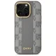 DKNY iPhone 14 Pro Case Leather Checkered Mono Pattern MagSafe, Beige