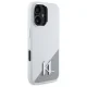 Karl Lagerfeld iPhone 16 Case Silicone Initial Metal Logo MagSafe, White