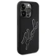 Karl Lagerfeld iPhone 15 Pro Max Case 3D Rubber Signature, Black