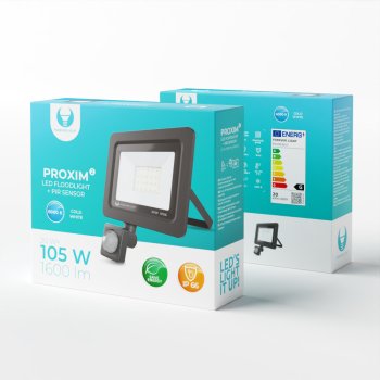 Светодиодный прожектор с датчиком движения Forever Light Proxim II 20W 6000K...