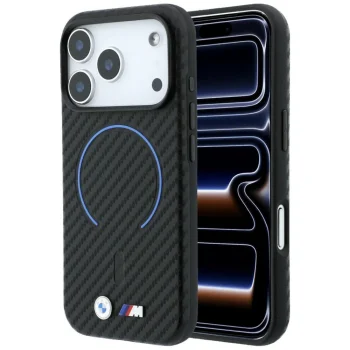 BMW M Carbon Printed Ring MagSafe vāciņš iPhone 17 Pro Max / 18 Pro Max, melns