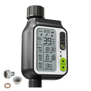 Автоматический контроллер полива с дисплеем и датчиком дождя...