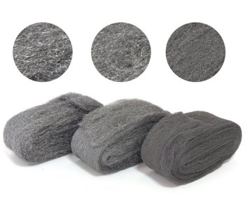 Tērauda vates komplekts metāla pulēšanai 3x150 cm