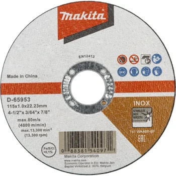 Отрезной круг Makita D-65953 INOX по металлу и нержавеющей стали 115 мм