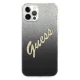 Чехол Guess для iPhone 12 Pro Max Glitter Gradient Script, черный