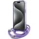 Чехол Karl Lagerfeld для iPhone 15 Pro Max IML Crossbody Monogram, фиолетовый