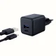 Сетевое зарядное устройство 3mk Hyper GaN 20W USB-C USB-A, черное