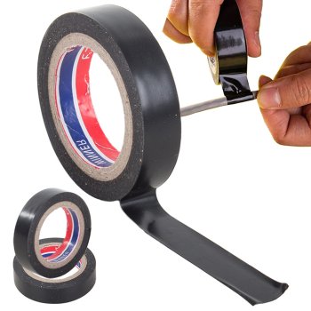 Melnā PVC izolācijas lenta, ūdensizturīga, 17mm x 18m