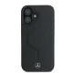 Чехол Mercedes для iPhone 16 Plus Smooth Leather MagSafe, черный
