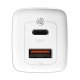 Baseus GaN2 Lite Wall Travel Charger Adapter USB / USB Type C 65W, White | Sienas Lādētājs Adapteris
