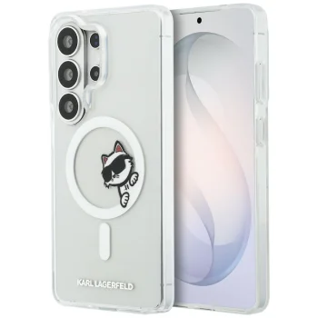 Karl Lagerfeld IML Peekaboo Choupette MagSafe vāciņš Galaxy S26 Ultra, caurspīdīgs