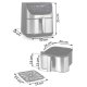 Karstā gaisa friteris Berdsen BD-659, 8 L, 1700 W, sudraba