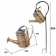 Solar garden watering can lamp