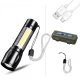 Rechargeable Tactical XPE+COB LED Flashlight