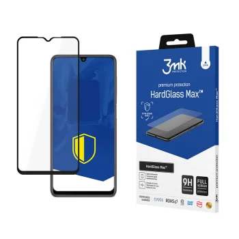 Aizsargstikls 3mk HardGlass Max Samsung Galaxy M22, melns