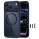 Tech-Protect Magpeak Magsafe CC vāciņš priekš iPhone 17 Pro Max, zils/caurspīdīgs