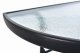Half Round Glass Top Balcony Table for Patio and Outdoor Use, black
