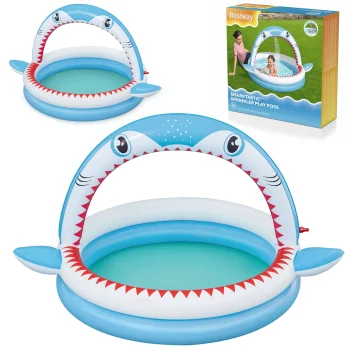 Надувной детский бассейн с разбрызгивателем Bestway SHARKTASTIC 163 x 127 x 92...