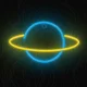 Светодиодная неоновая лампа Forever Light SATURN, Желтый/Синий