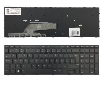 HP Probook 450 G5 / 455 G5 / 470 G5 Keyboard with Frame, Black