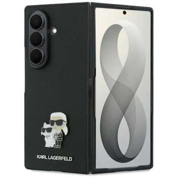 Karl Lagerfeld Saffiano Karl&Choupette Pin vāciņš priekš Samsung Galaxy Z Fold 8 Ultra