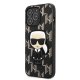 Karl Lagerfeld Monogram Ikonik Patch vāciņš iPhone 13 / 13 Pro Melns