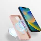 Dux Ducis Grit vāciņš iPhone 14 Plus, mākslīgā āda, MagSafe, rozā