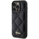 Guess stepēts metāla vāciņš ar logotipu iPhone 15 Pro - melns | Quilted Metal Logo case for black