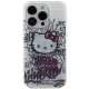Hello Kitty iPhone 14 Pro Max Case IML Kitty On Bricks Graffiti, White