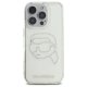 Karl Lagerfeld iPhone 16 Pro Max Case IML Rhinestones Karl Head, Transparent