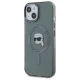 Karl Lagerfeld iPhone 15 vāciņš HC MagSafe IML Metal K. Head, melns