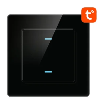 Avatto N-TS10-B2 Smart Wi-Fi 2-Button Light Switch, Black