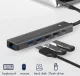 Адаптер Extra Digital USB-C - HDMI, LAN, 3x USB 3.0, PD 100W, серый