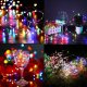 Ziemassvētku Virtene 100 LED Lampiņas Gaismas uz Baterijām, Daudzkrāsaina | Battery Operated String Christmas Fairy...