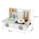 Деревянная мини-кухня для детей с 7 аксессуарами ECOTOYS