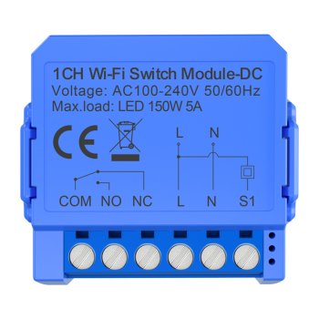 1 kanāla WiFi slēdža modulis Avatto WSM16-DC32V-1 DC 12-32V