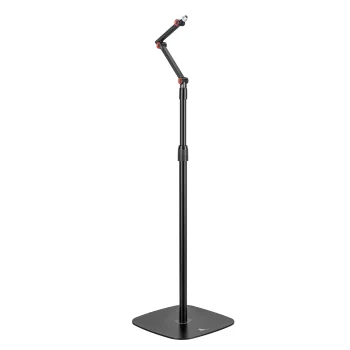 Maclean MC-337 metāla mikrofona statīvs, regulējams augstums, melns